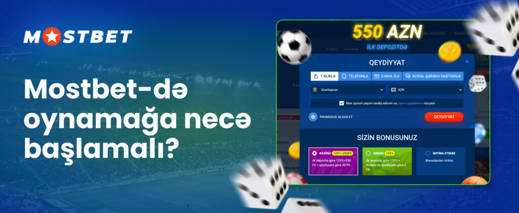 Mostbet-də hesabın qeydiyyatı üçün ətraflı təlimat